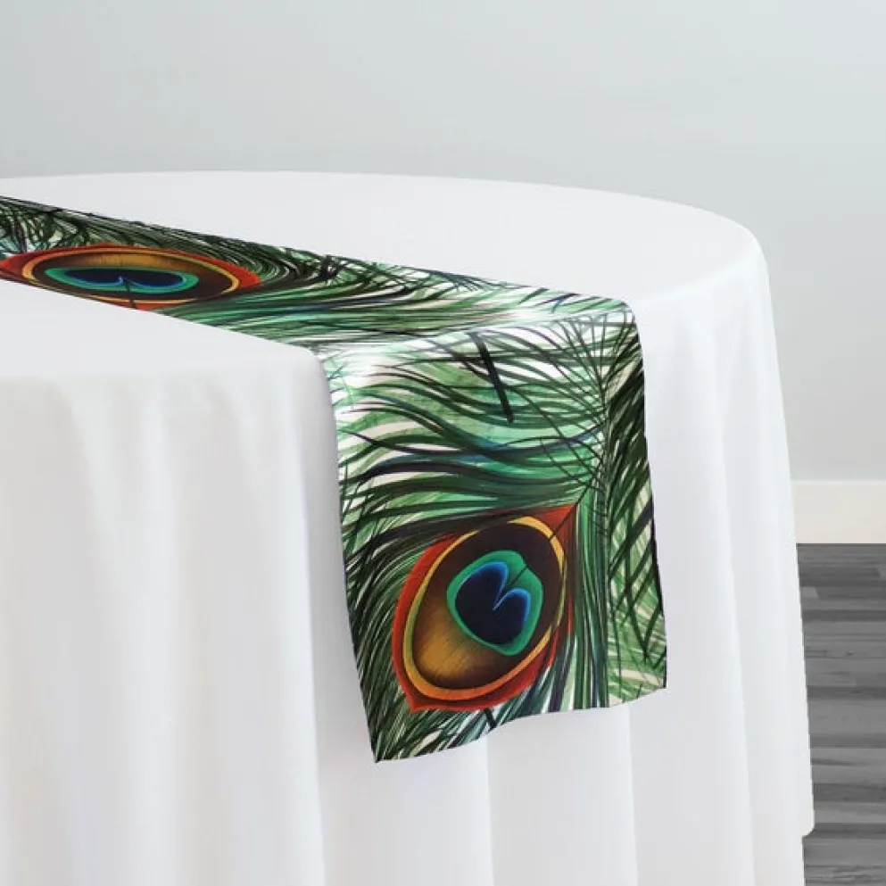 Peacock (Poly Print) Table Runner