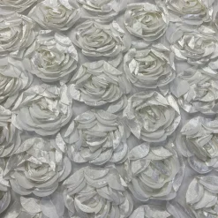 Peony Bouquet Table Linen in Ivory