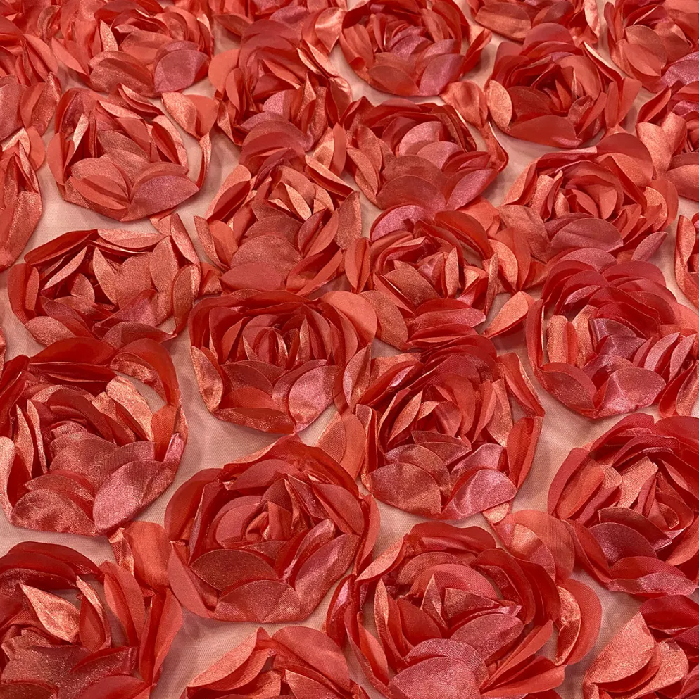 Peony Bouquet Table Runner in Coral