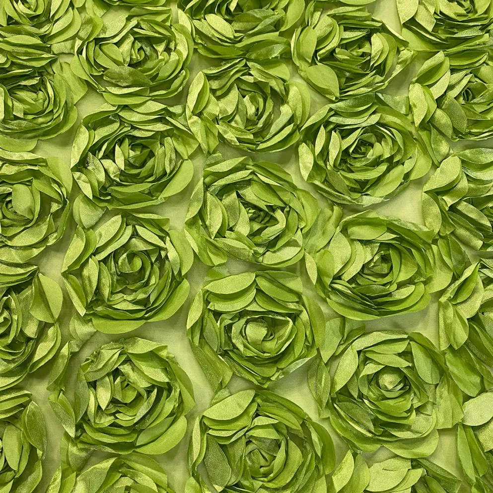 Peony Bouquet (w/ Poly Lining) Table Napkin in Lime