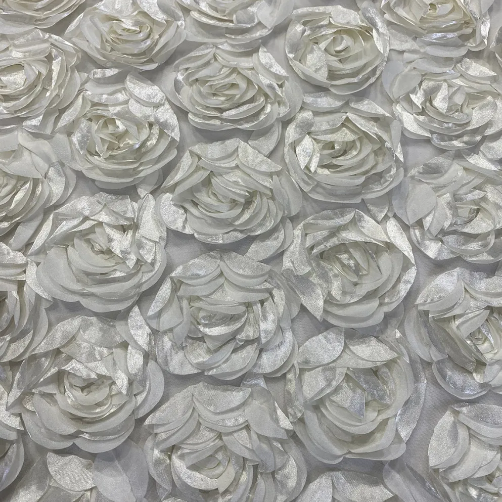 Peony Bouquet (w/ Poly Lining) Table Napkin in Ivory