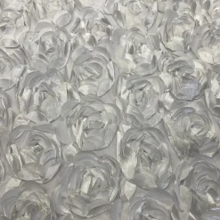 Peony Bouquet (w/ Poly Lining) Table Napkin in White