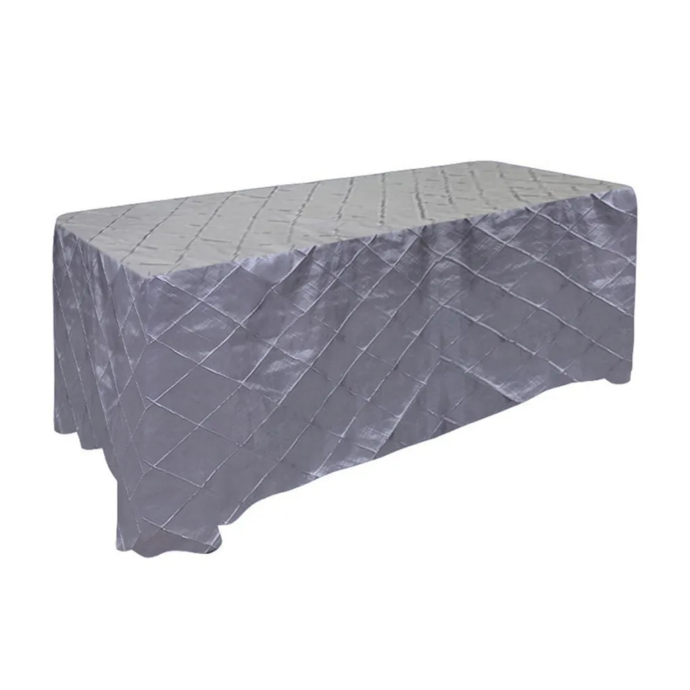 4" Pintuck Taffeta Banquet Fitted Tablecloths - Hospitality Line