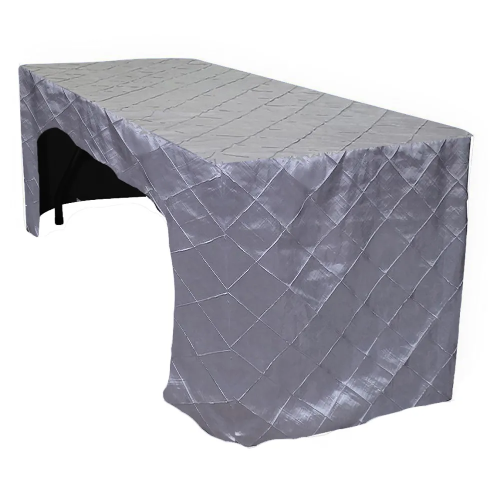 4" Pintuck Taffeta Banquet Fitted Tablecloths - Hospitality Line