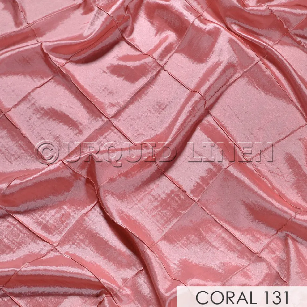 4" Pintuck Taffeta Banquet Fitted Tablecloths - Hospitality Line