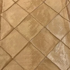4" Pintuck Taffeta Table Linen in Gold 902