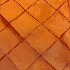 4" Pintuck Taffeta Table Linen in Orange 107