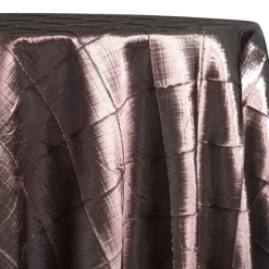 4" Pintuck Taffeta Table Linen in Chocolate