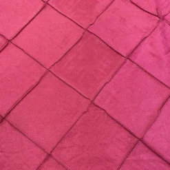 4" Pintuck Taffeta Table Linen in Hot Pink 128