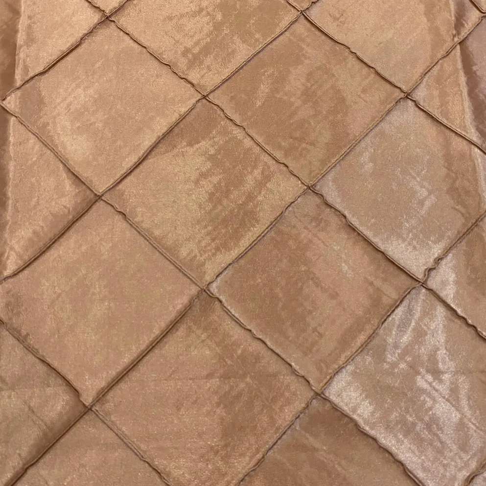 4" Pintuck Taffeta Table Linen in Khaki Blue 022