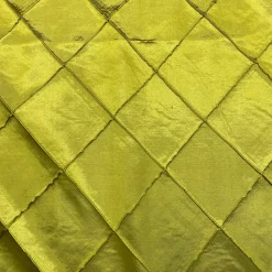 4" Pintuck Taffeta Table Linen in Lime 102