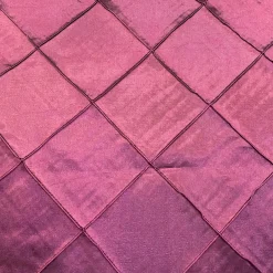 4" Pintuck Taffeta Table Linen in Eggplant 006