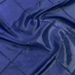 4" Pintuck Taffeta Table Napkin in Navy