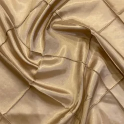 4" Pintuck Taffeta Table Napkin in Taupe Gold