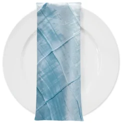 4" Pintuck Taffeta Table Napkin in Baby Blue 071