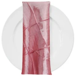 4" Pintuck Taffeta Table Napkin in Coral 131