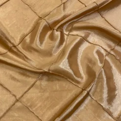 4" Pintuck Taffeta Table Napkin in Gold