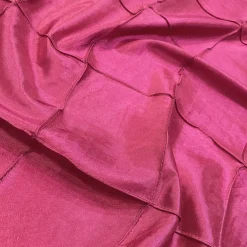 4" Pintuck Taffeta Table Napkin in Hot Pink 128