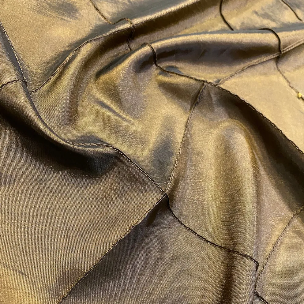4" Pintuck Taffeta Table Napkin in Olive