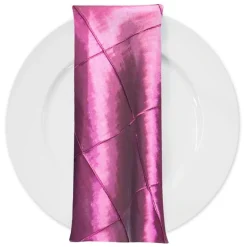 4" Pintuck Taffeta Table Napkin in Sangria 046