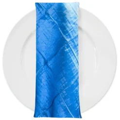 4" Pintuck Taffeta Table Napkin in Turquoise 112