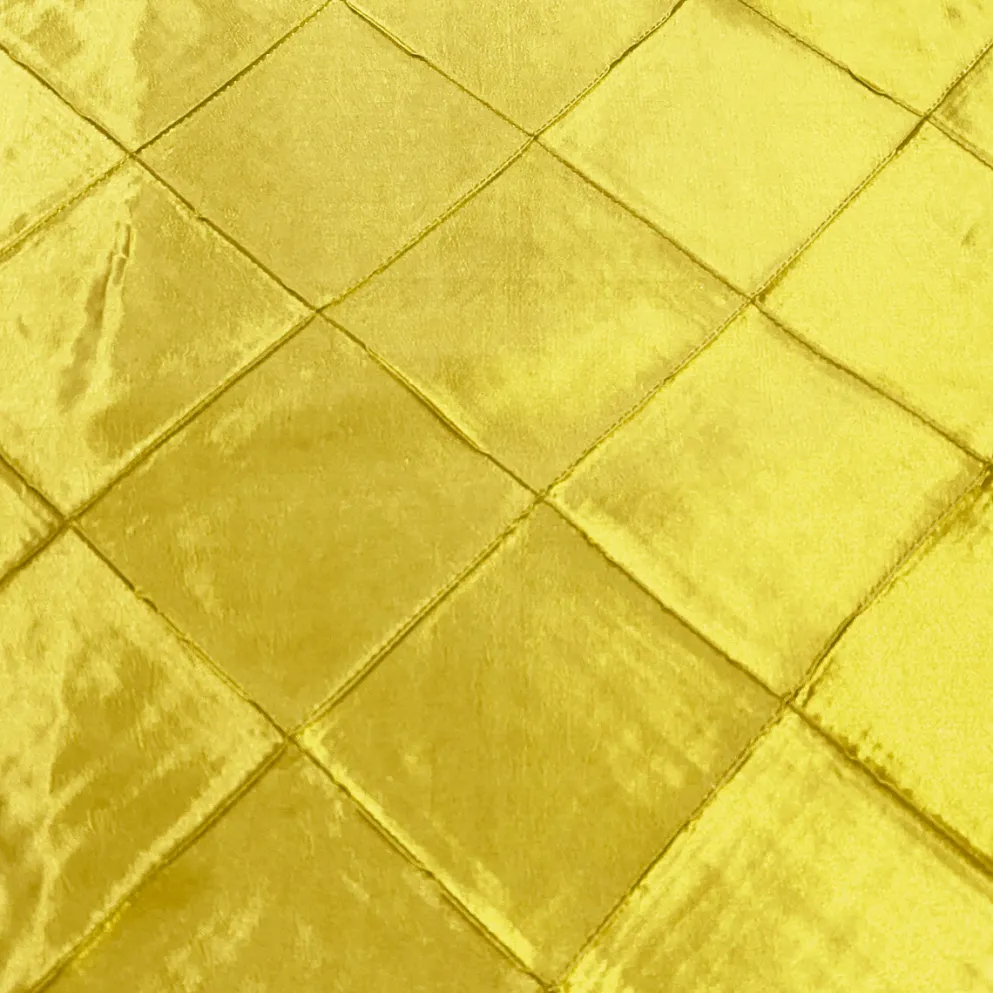 4" Pintuck Taffeta Table Runner in Yellow