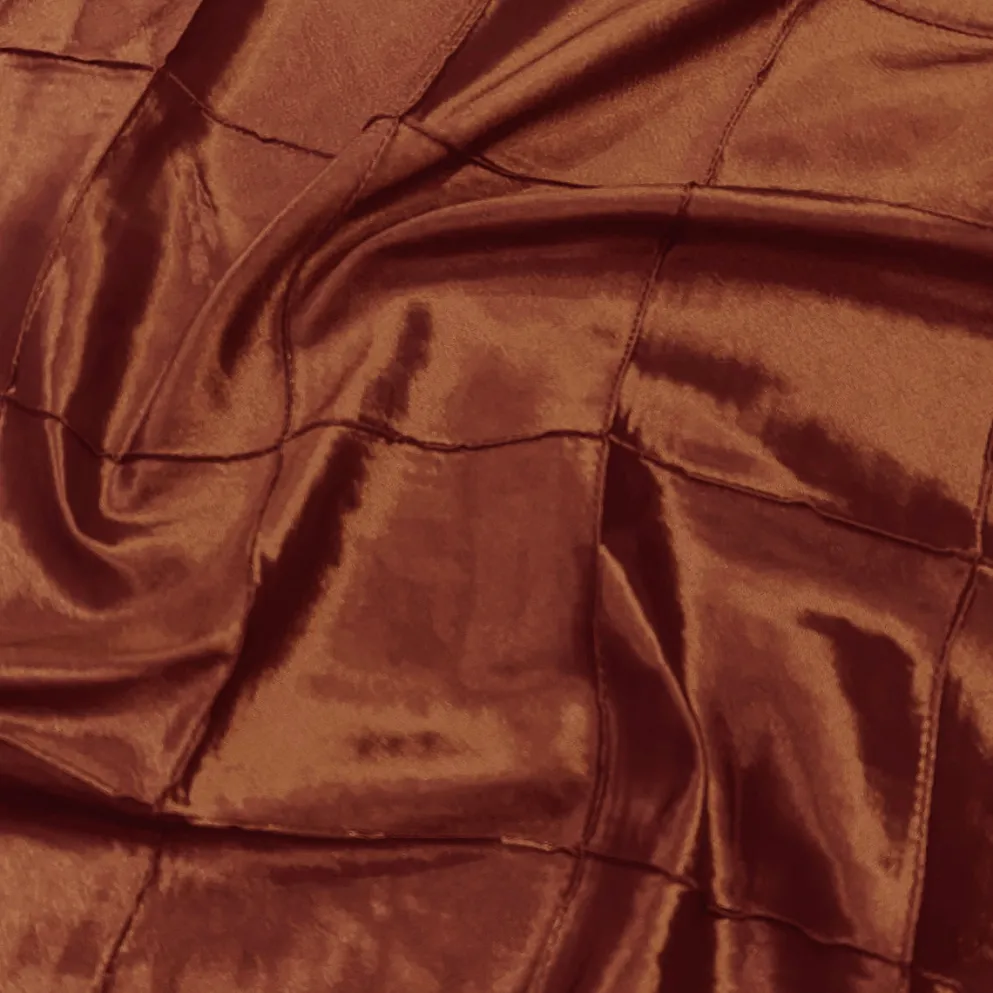 4" Pintuck Taffeta Table Runner in Rust 032