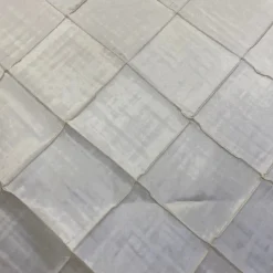 4" Pintuck Taffeta Table Runner in Ivory