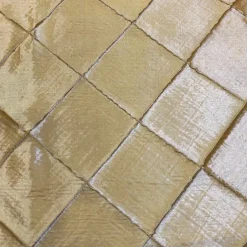 4" Pintuck Taffeta Table Runner in Champagne 060