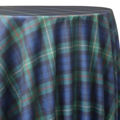 Plaid (Poly Print) Table Linen in Green