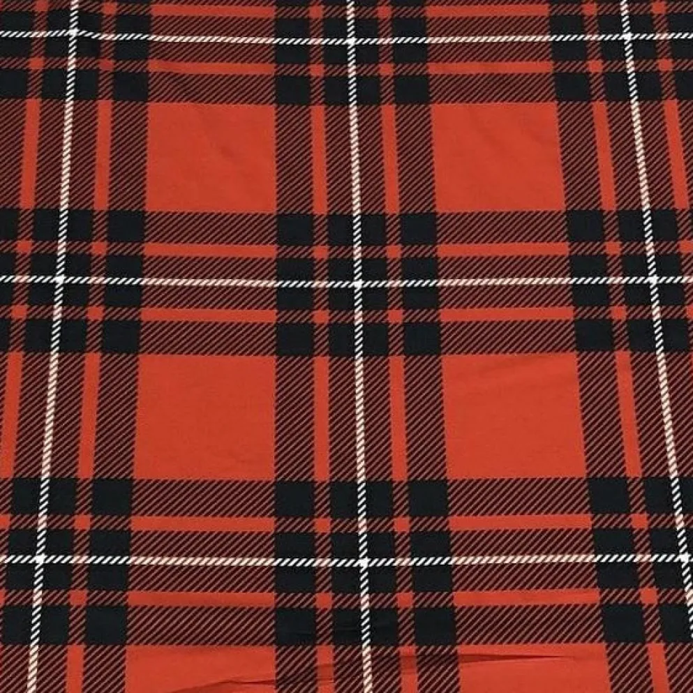 Plaid (Poly Print) Table Linen in Red and White