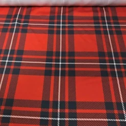 Plaid (Poly Print) Table Linen in Red and White