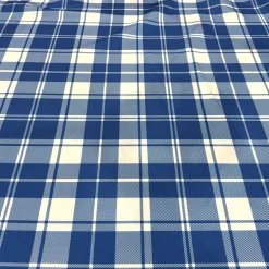 Plaid (Poly Print) Table Linen in Harbor Blue
