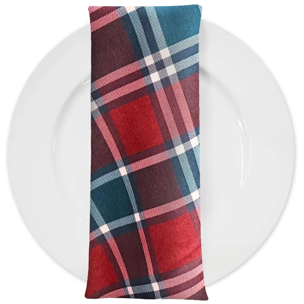 Plaid (Poly Print) Table Napkin in Noble