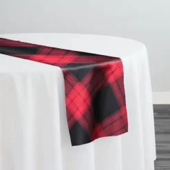 Plaid (Poly Print) Table Runner in Buffalo Plaid