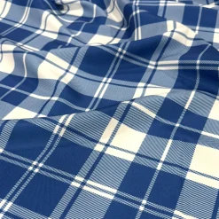 Plaid (Poly Print) Table Runner in Harbor Blue