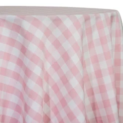 Polyester Checker (Gingham) Table Linen in Pink