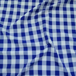 Polyester Checker (Gingham) Table Linen in Royal