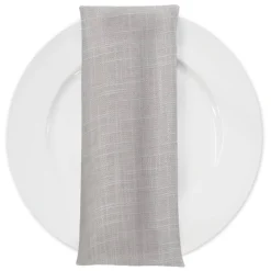 Poly Slub Linen Table Napkin in White
