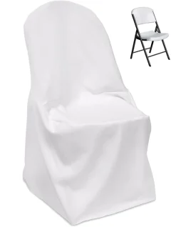 Poplin Lifetime (Round Top) Plastic Folding Chair Cover - Basic Quality
