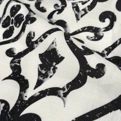 Portofino (Slub Print) Table Linen in Black