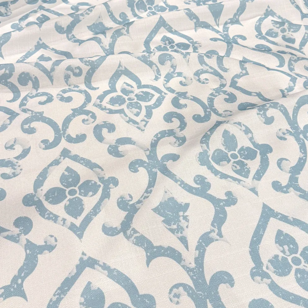 Portofino (Slub Print) Table Linen in Lt Blue