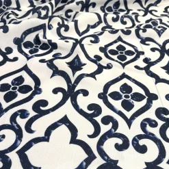 Portofino (Slub Print) Table Linen in Navy