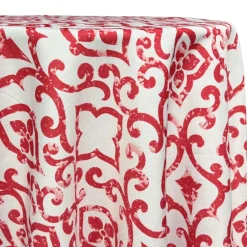 Portofino (Slub Print) Table Linen in Red