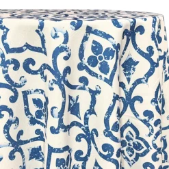 Portofino (Slub Print) Table Linen in Royal
