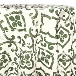 Portofino (Slub Print) Table Linen in Willow Green