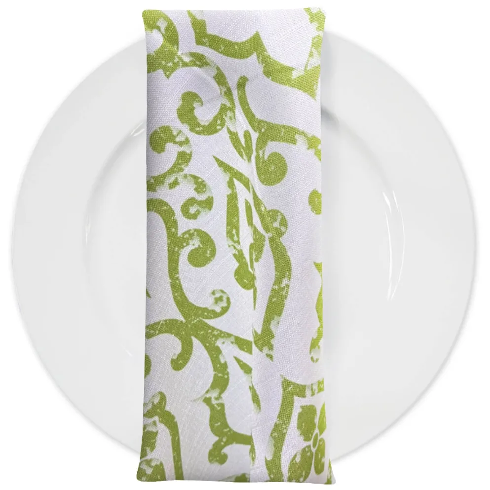 Portofino (Slub Print) Table Napkin in Avocado