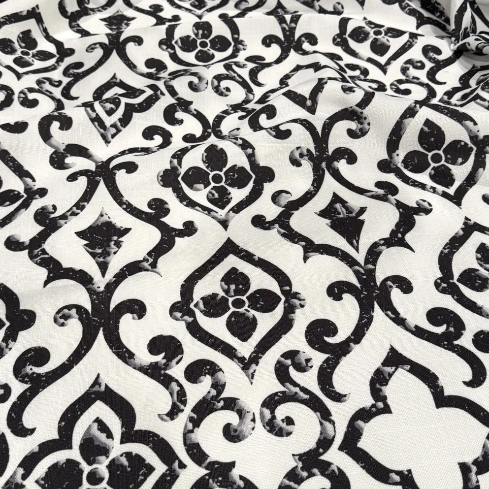 Portofino (Slub Print) Table Napkin in Black