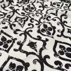 Portofino (Slub Print) Table Napkin in Black