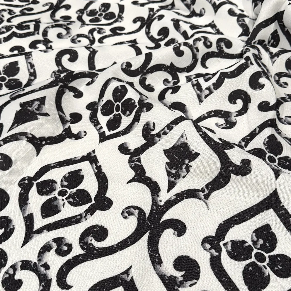 Portofino (Slub Print) Table Napkin in Black